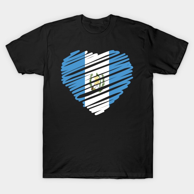 Guatemala Heart T-Shirt by dk08